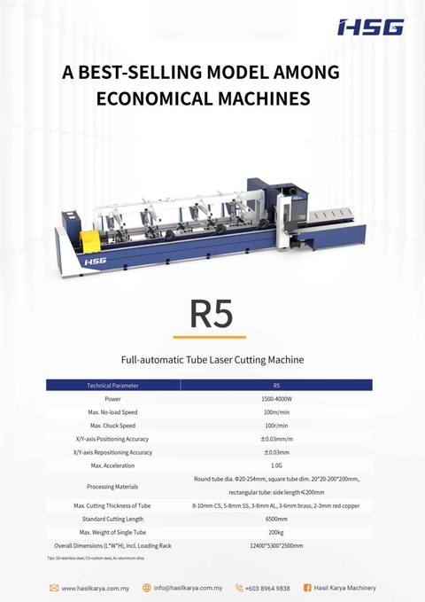 laser cutting machine catalogue type r5